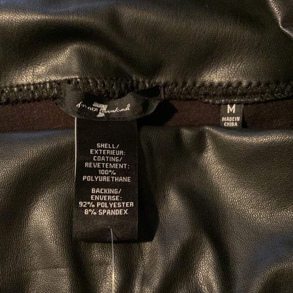 BNWT 7 For All Mankind Black Faux Leather Leggings Size M - Picture 3 of 6